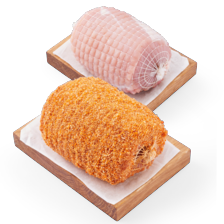 Magere varkensfiletrollade of cordon bleu rollade